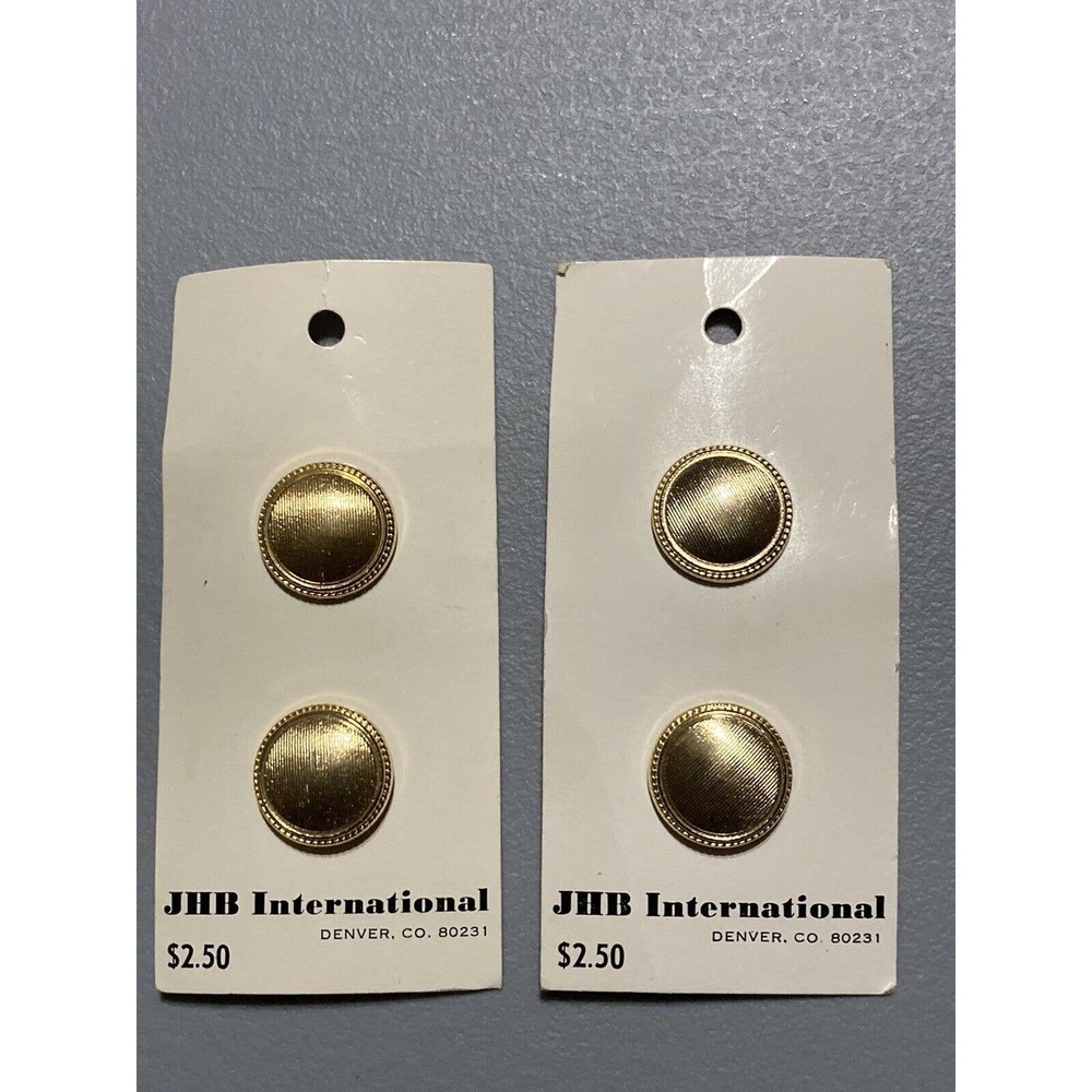 Vintage JHB Intl Sewing Buttons Gold Tone‎ Made in Italy